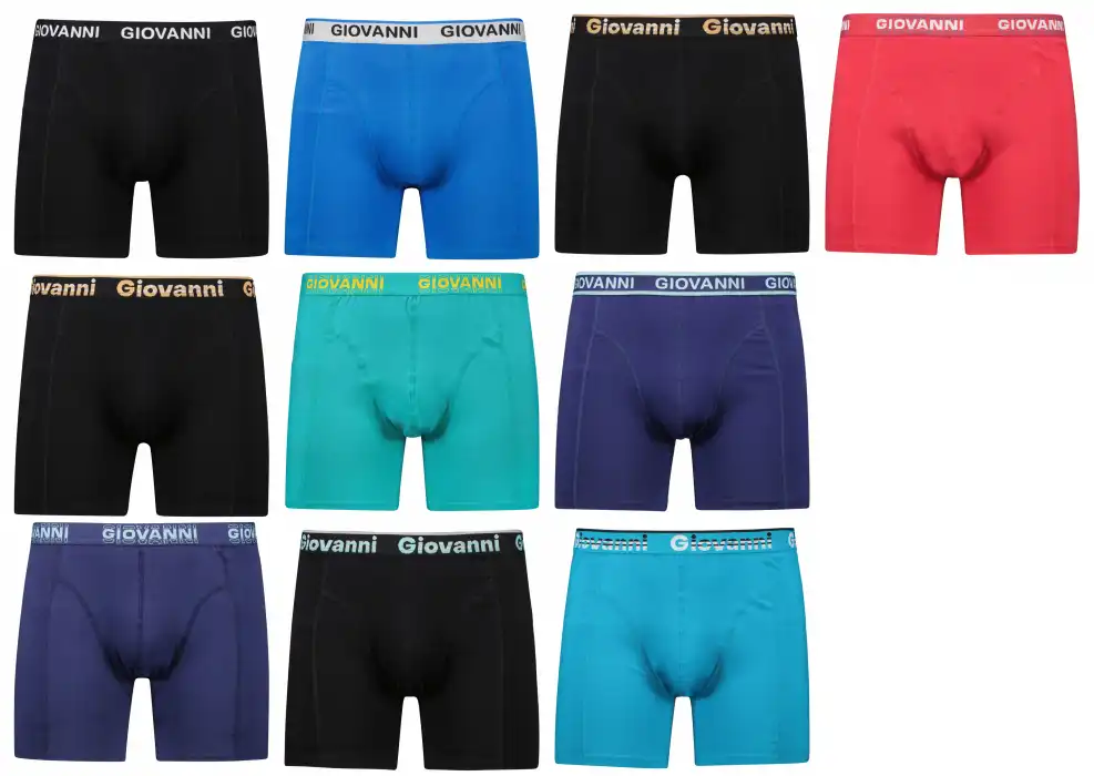 Giovanni 10-pak Heren Boxershorts katoen - M36 - Maat XXL