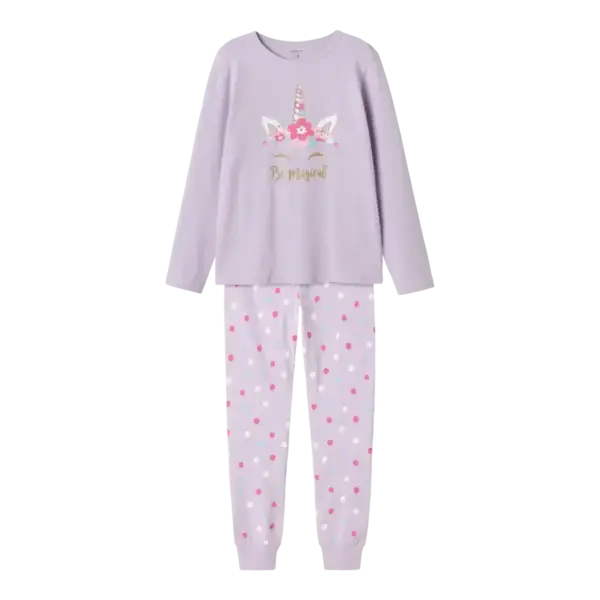 Name it kinder-meisjes pyjama katoen - Pastel Lilac - Organisch katoenen meisjes nachtkleding Name it kinder-meisjes pyjama katoen - Pastel Lilac - Organisch katoenen meisjes nachtkleding