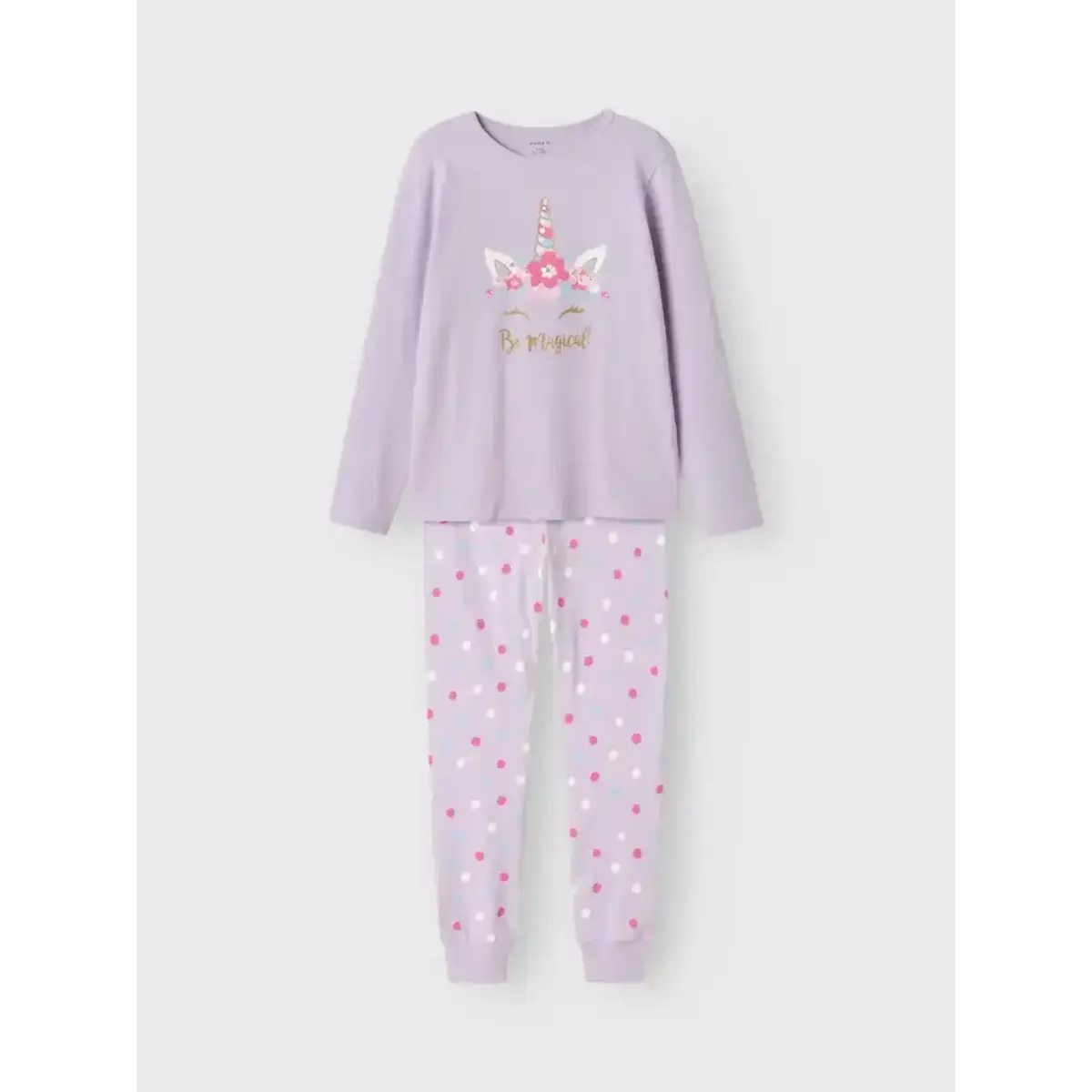 Name it kinder-meisjes pyjama katoen - Pastel Lilac - Organisch katoenen meisjes nachtkleding