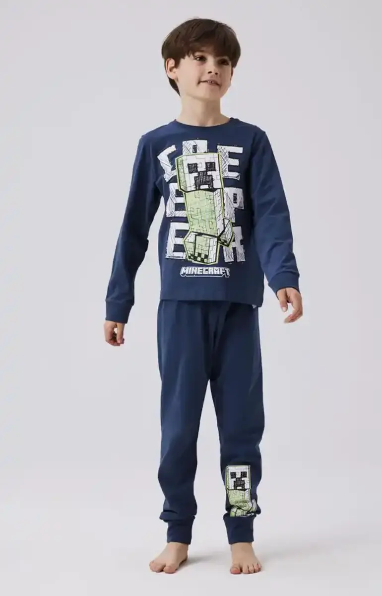 Name it kinder-jongens pyjama - Minecraft - Katoenen kinder nachtkleding maat 110/116