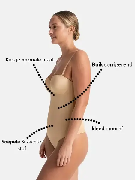 Dorina Strapless corrigerende body dames naadloos - Sublime Sculpt - Shapewear bodysuit met spaghetti bandjes Dorina Strapless corrigerende body dames naadloos - Sublime Sculpt - Shapewear bodysuit met spaghetti bandjes