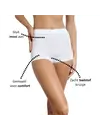 Sloggi Double Comfort short dames - Lekker zitten ondergoed dames - Badstof kruisje - katoenen dames ondergoed