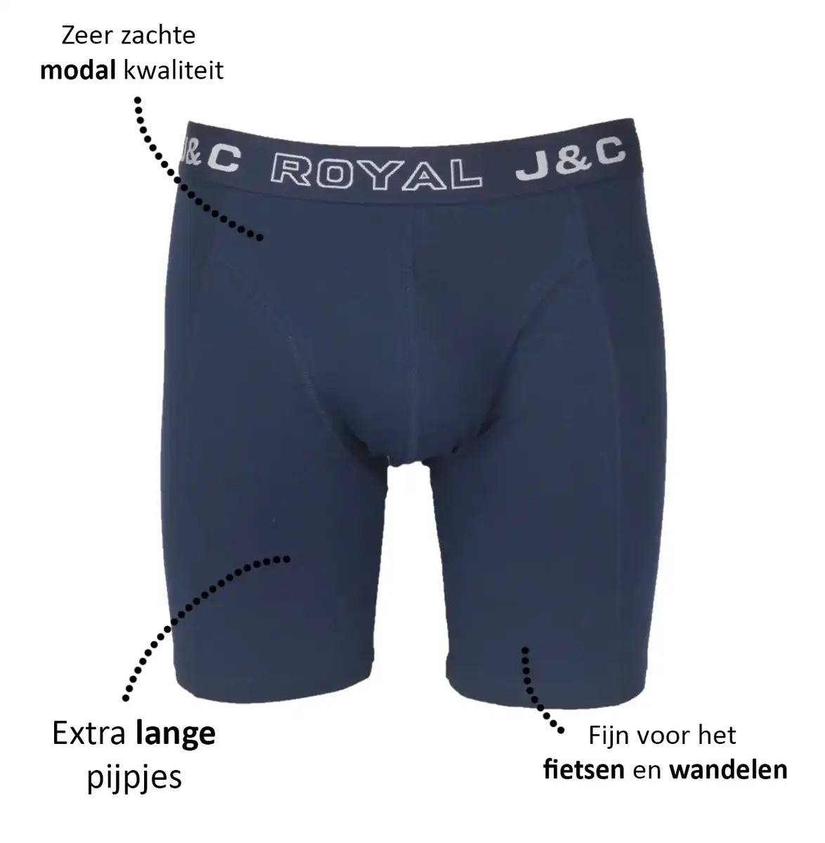 J&C Heren boxershort - extra lange pijpjes - Modal - Tegen schurende benen - Kruipt niet op J&C Heren boxershort - extra lange pijpjes - Modal - Tegen schurende benen - Kruipt niet op