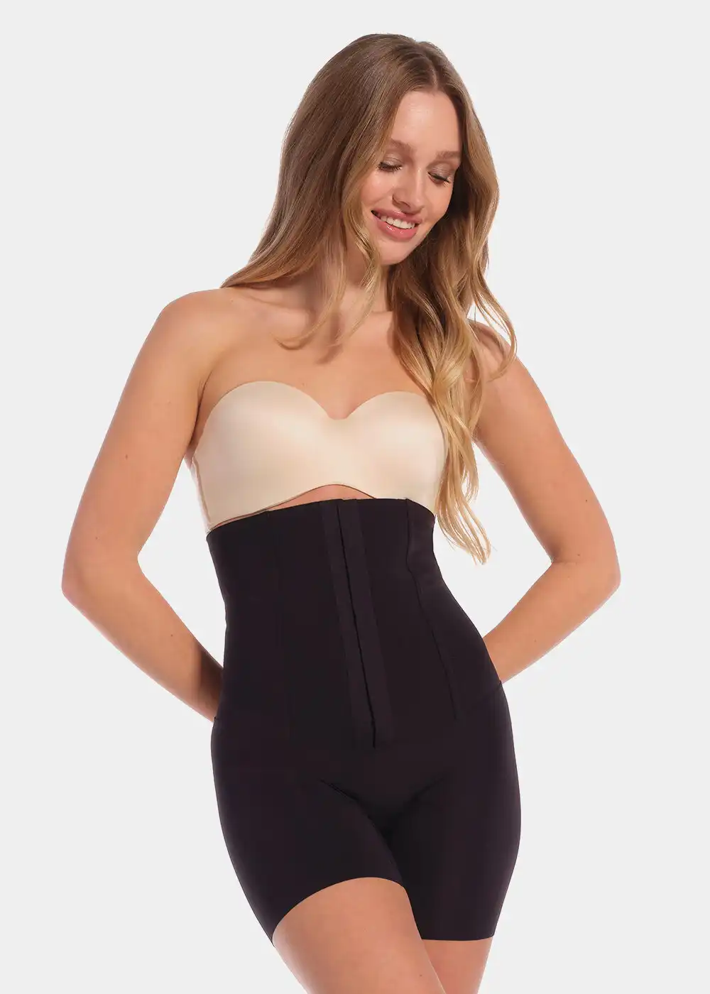 Magic Sterk hoge corrigerende boxershort - Voorsluiting bermuda - Sterke Hoge shapewear short