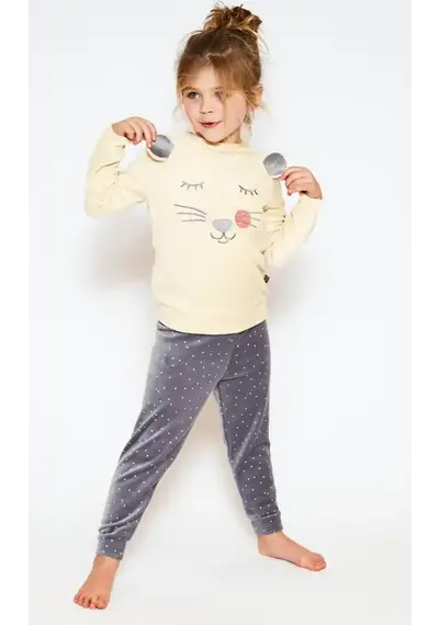 Charlie Choe velours meisjes pyjama - Cute Mouse Charlie Choe velours meisjes pyjama - Cute Mouse