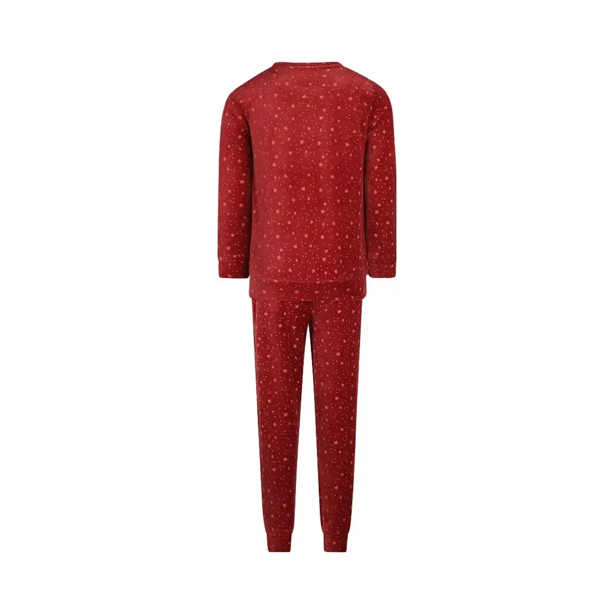 Charlie Choe velours meisjes pyjama - Stars - Warme winter kinder pyjama - rood