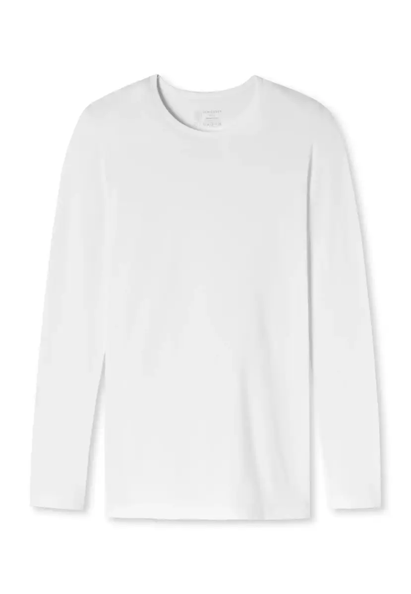 Schiesser Heren ondershirt lange mouw - 95/5 - Katoenen shirt lange mouw - Ronde hals Schiesser Heren ondershirt lange mouw - 95/5 - Katoenen shirt lange mouw - Ronde hals