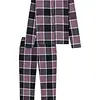 Schiesser dames pyjama flanel - Select Premium - Katoenen doorknoop pyjama lange mouwen