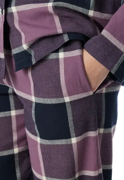 Schiesser dames pyjama flanel - Select Premium - Katoenen doorknoop pyjama lange mouwen Schiesser dames pyjama flanel - Select Premium - Katoenen doorknoop pyjama lange mouwen