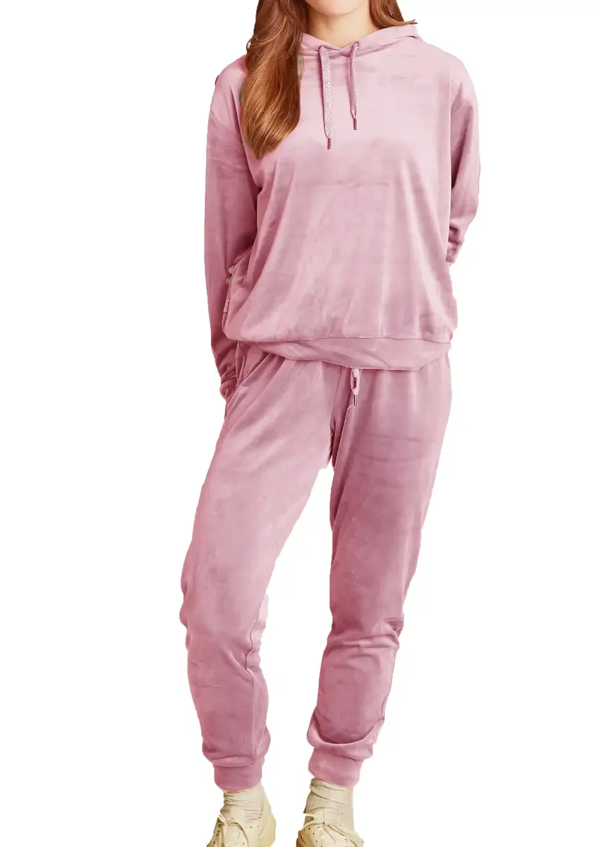 Apollo dames huispak Fleece - Lounge set dames - Vrouwen warm pyjama pak - loungewear dames