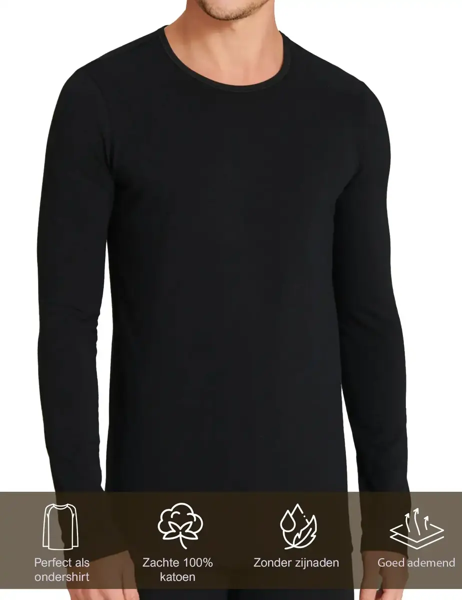 Beeren heren shirt Lange mouw - 100% katoen - Aansluitend ondershirt mannen Beeren heren shirt Lange mouw - 100% katoen - Aansluitend ondershirt mannen