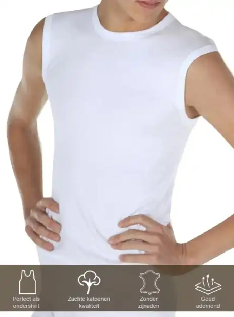 Beeren jongens Comfort Feeling katoen mouwloos shirt - Jongens ondershirt zonder mouwen - Katoen Beeren jongens Comfort Feeling katoen mouwloos shirt - Jongens ondershirt zonder mouwen - Katoen