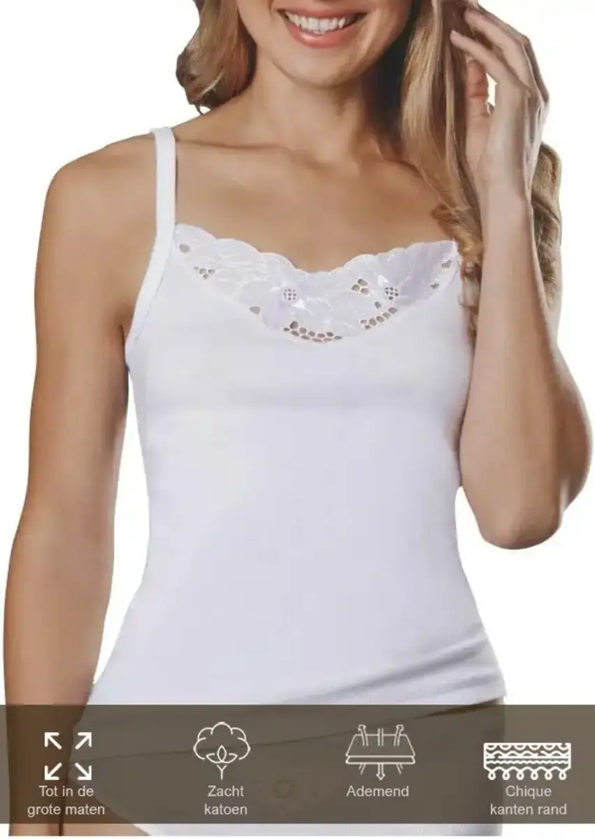 Conta dames hemd smal bandje 420 - katoenen Vrouwen singlet spaghetti bandjes Conta dames hemd smal bandje 420 - katoenen Vrouwen singlet spaghetti bandjes