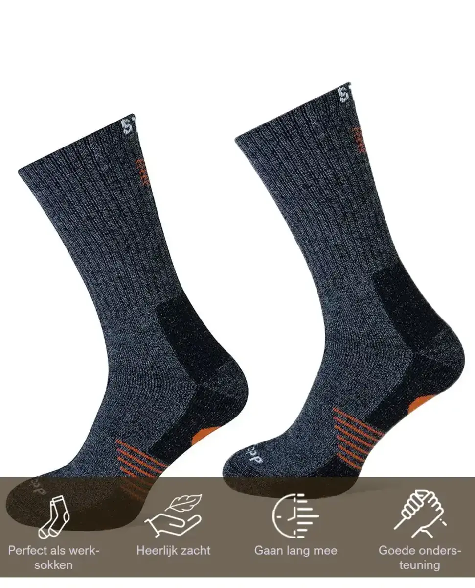 Stapp Bamboe werksokken Techno - Heren sokken - Badstof zool - Verstevigde sokken