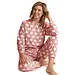 Cocodream micro velours dames pyjama - Cats - Warme winter fleece pyjama dames - Roze