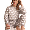 Cocodream micro velours dames pyjama - Cats - Warme winter fleece pyjama dames