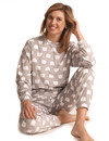 Cocodream micro velours dames pyjama - Cats - Warme winter fleece pyjama dames