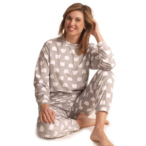 Cocodream micro velours dames pyjama - Cats - Warme winter fleece pyjama dames Cocodream micro velours dames pyjama - Cats - Warme winter fleece pyjama dames