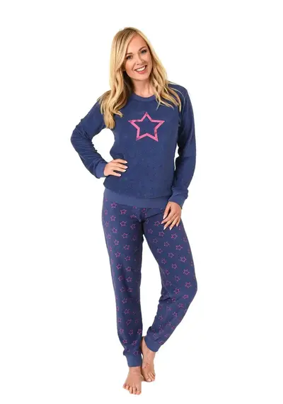 Normann dames pyjama badstof - Star Normann dames pyjama badstof - Star