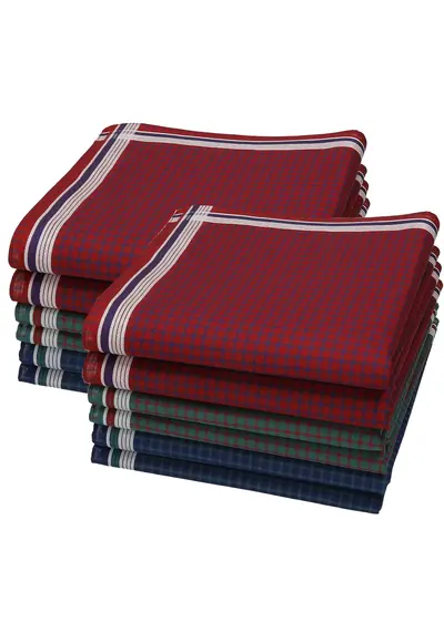 Swan 12 stuks Heren zakdoeken Blok donker Swan 12 stuks Heren zakdoeken Blok donker