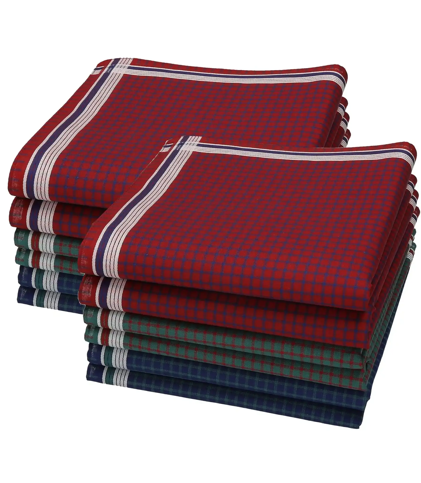 Swan 12 stuks Heren zakdoeken Blok donker Swan 12 stuks Heren zakdoeken Blok donker