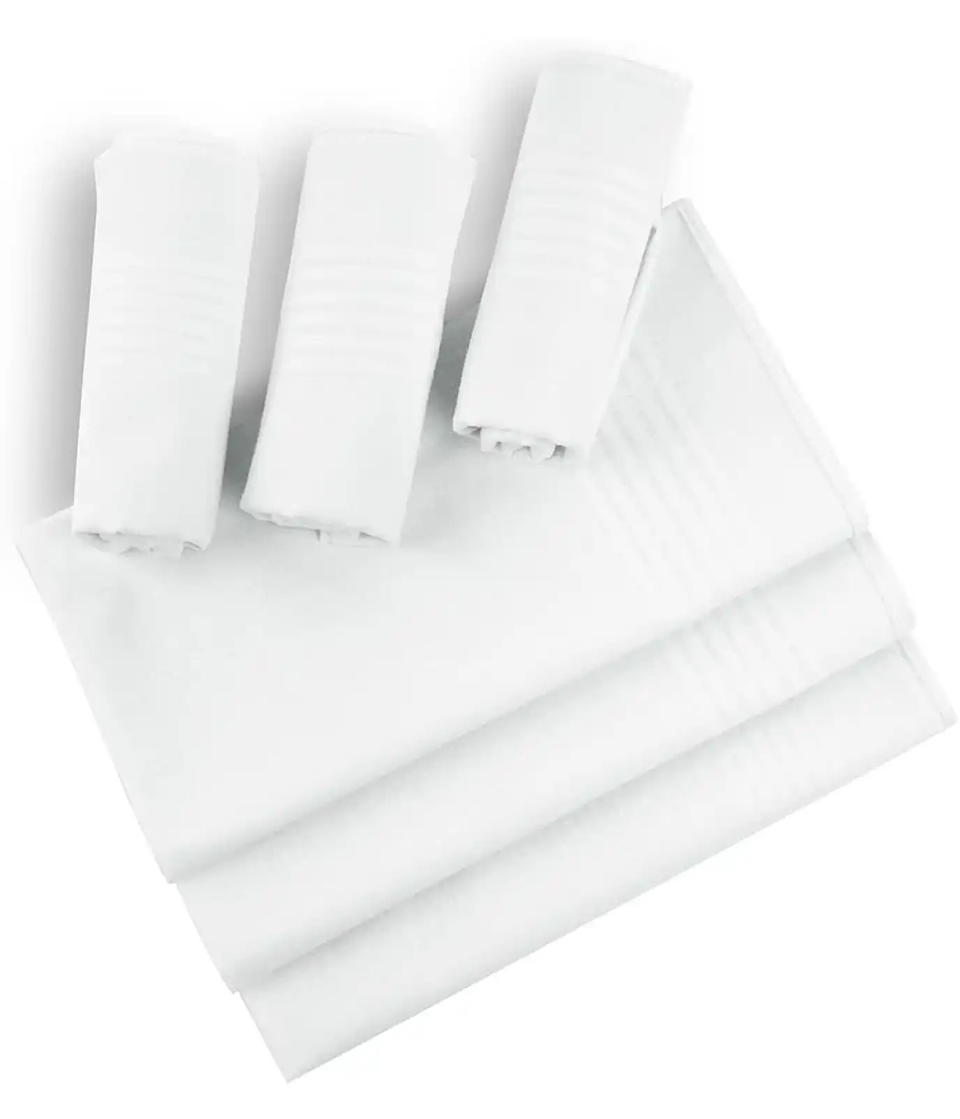 Tiseco 12 stuks Heren Zakdoek wit - Dikke kwaliteit