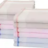 Swan 12 stuks - Dames zakdoeken Selma - 100% katoenen stoffen zakdoeken