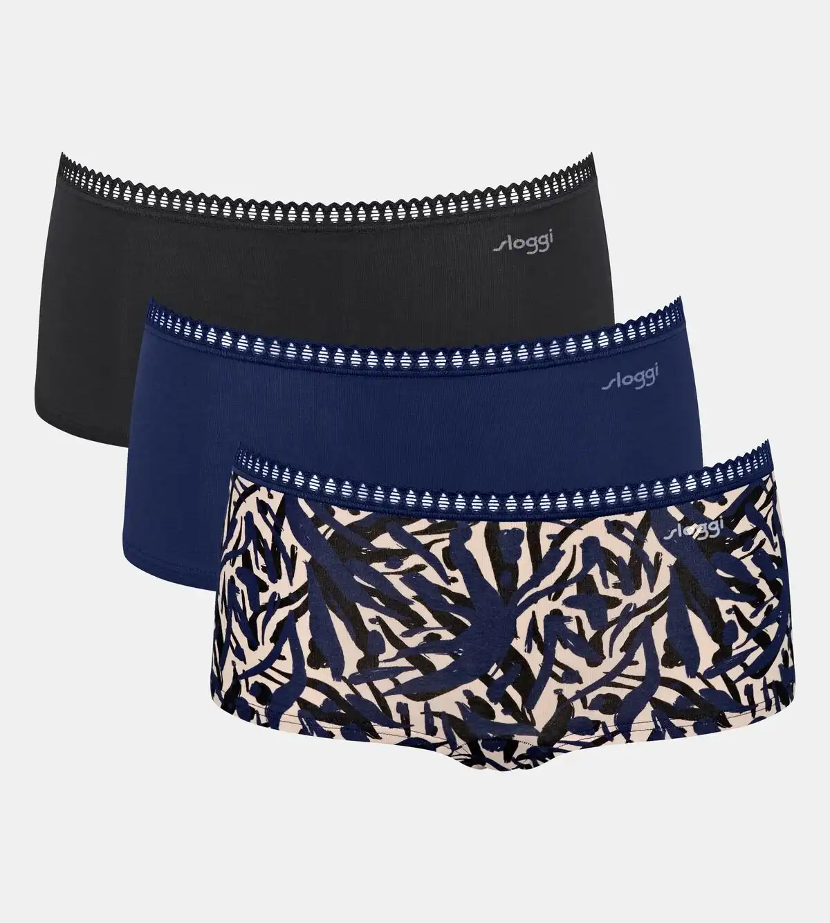 Sloggi 3 pack Crush Go dames boxershorts