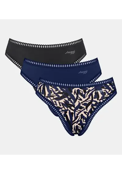 Sloggi 3-pack Crush Go - High legs slips dames Sloggi 3-pack Crush Go - High legs slips dames