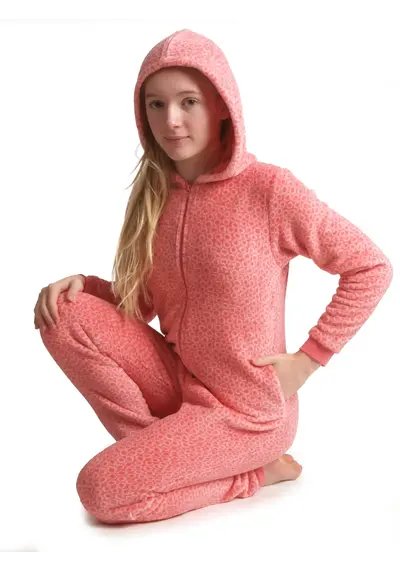 Cocodream meisjes onesie Fleece - Luipaard