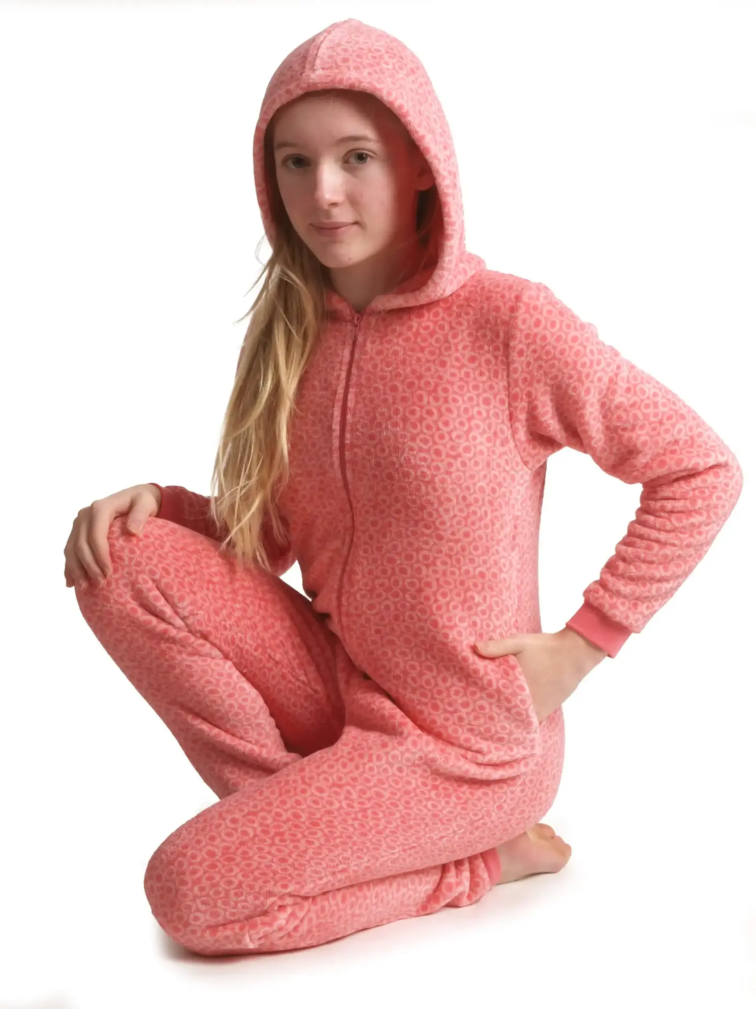 Cocodream meisjes onesie Fleece - Luipaard