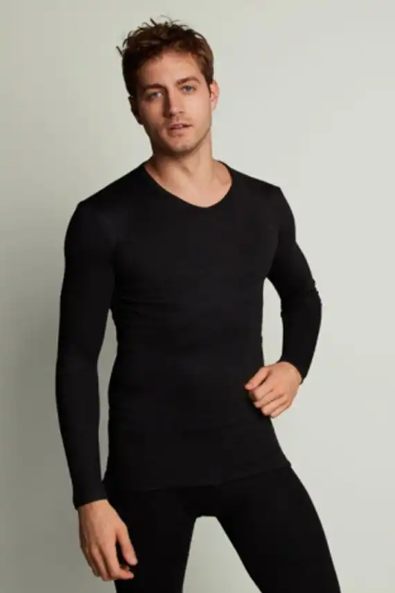 Ten Cate heren thermo shirt Lange mouw V-hals - Thermisch ondergoed heren warm