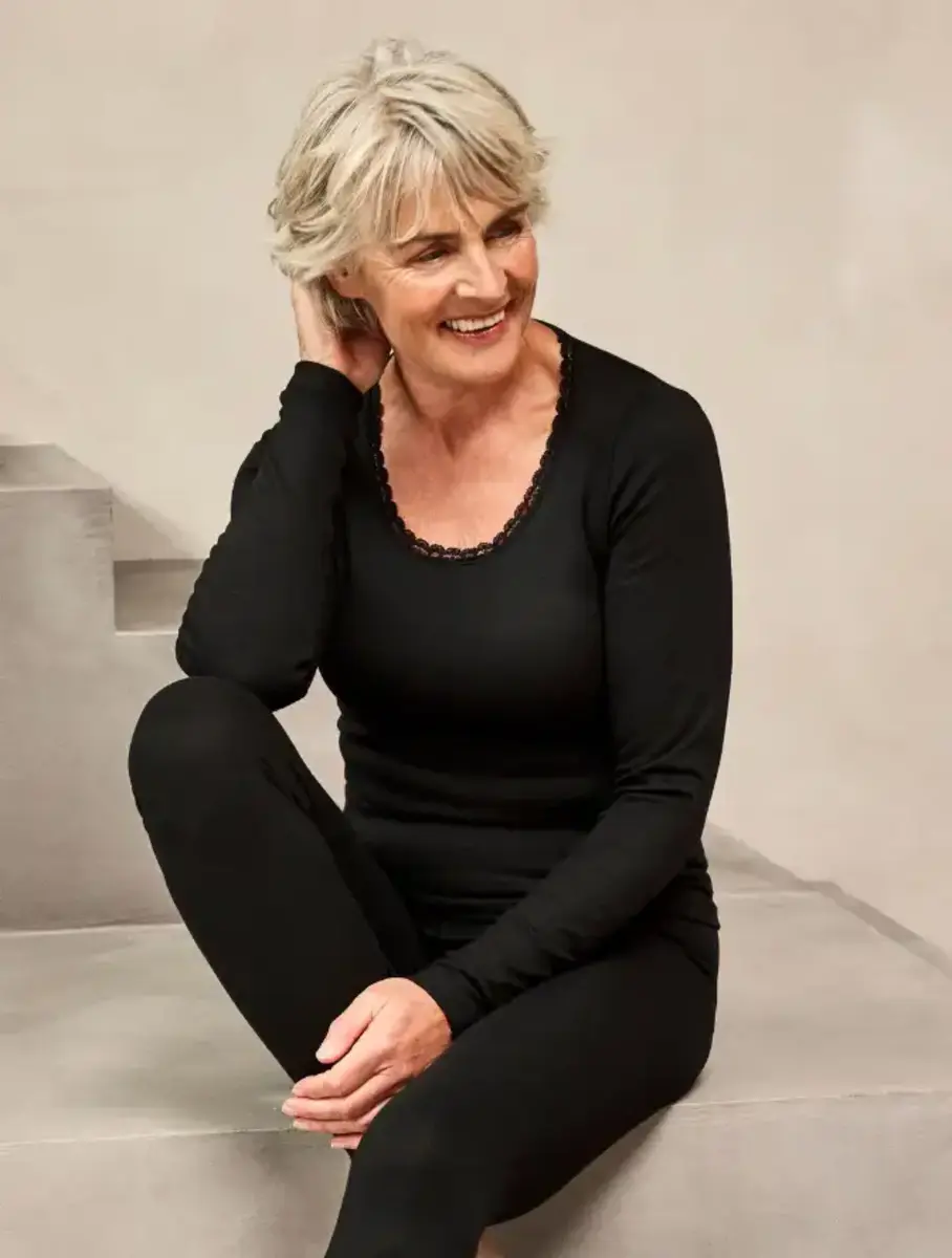 Ten Cate dames thermo shirt Lange mouw - Kanten Thermo ondergoed dames - Viloft - Diepe hals Ten Cate dames thermo shirt Lange mouw - Kanten Thermo ondergoed dames - Viloft - Diepe hals