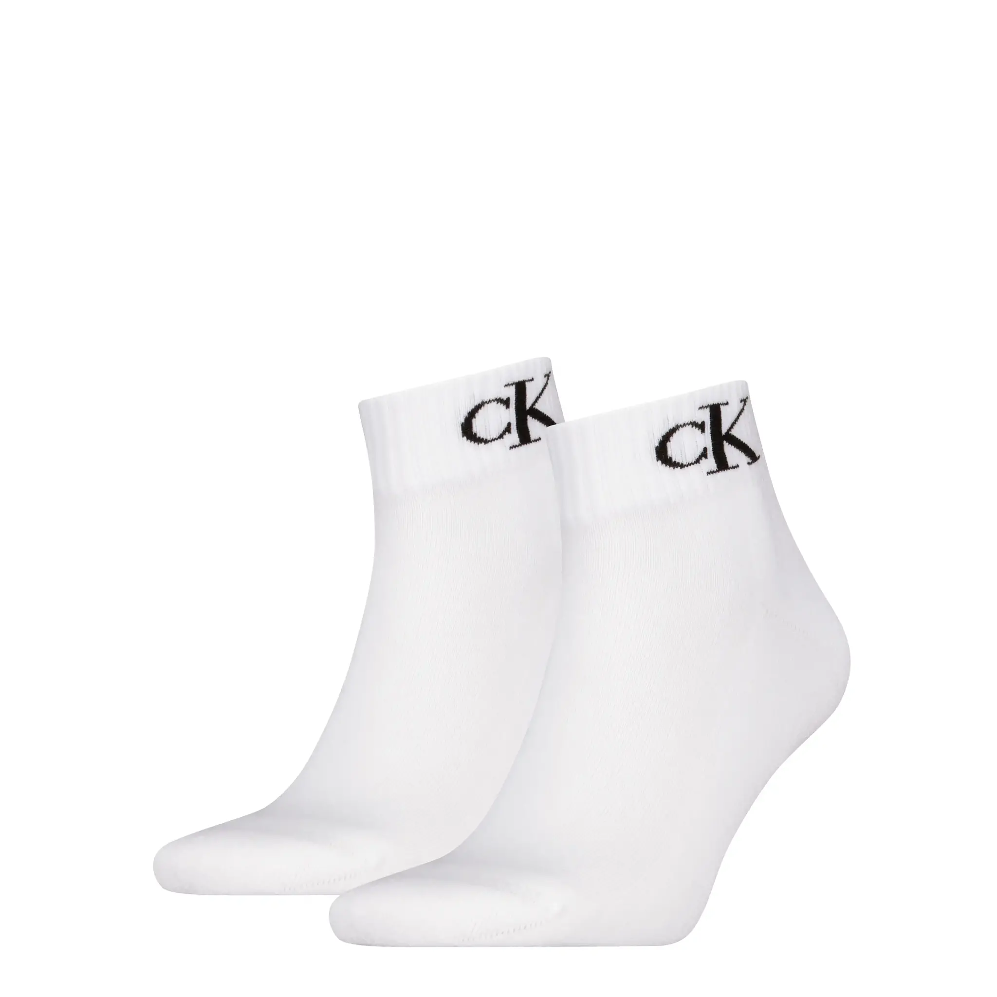 Calvin Klein 2-paar Quarter dames sokken - Logo monogram