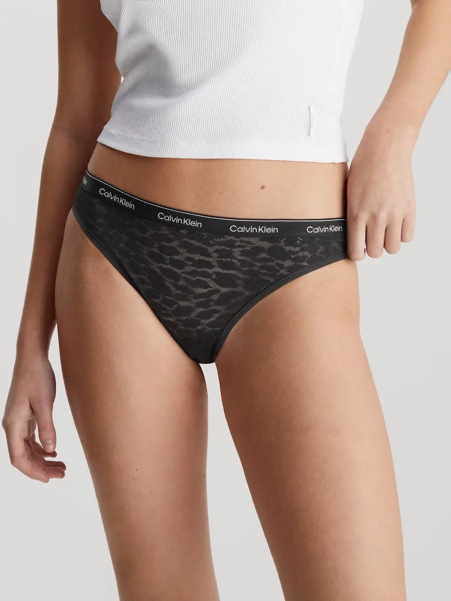 Calvin Klein 3-pack kanten Slips dames - Low rise - Mini slip dames - Microfiber bikini slip - kanten Onderbroek