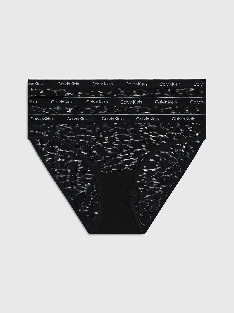 Calvin Klein 3-pack kanten Slips dames - Low rise - Mini slip dames - Microfiber bikini slip - kanten Onderbroek