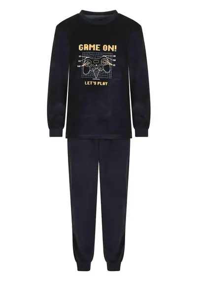 Outfitter velours jongens pyjama - Game on Winter Outfitter velours jongens pyjama - Game on Winter