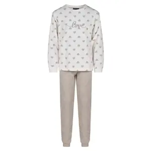 Cocodream fleece pyjama kind meisjes - Love - Warme pyjama maat 128 - Fleece pyjama kind