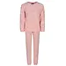 Cocodream fleece pyjama kind meisjes - Love - Warme pyjama maat 128 - Fleece pyjama kind - Zalm