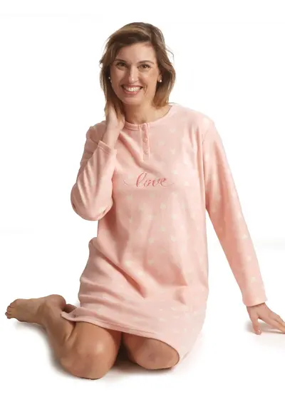 Cocodream Fleece nachthemd dames - Love Cocodream Fleece nachthemd dames - Love