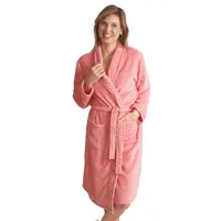 Cocodream dames badjas fleece - Pink Cocodream dames badjas fleece - Pink