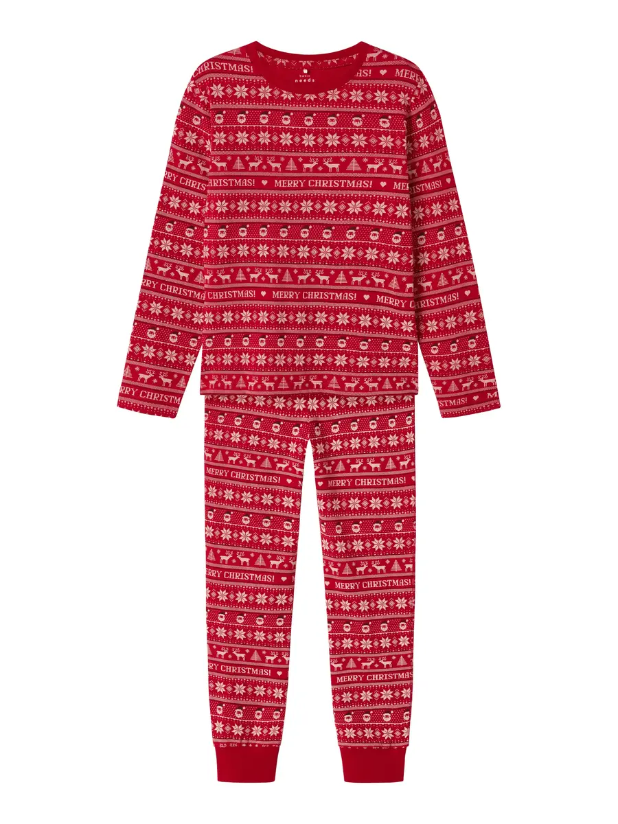 Name it kinder pyjama - Kerstmis - Christmas - Grijze katoenen pyjama voor jongens en meisjes Name it kinder pyjama - Kerstmis - Christmas - Grijze katoenen pyjama voor jongens en meisjes