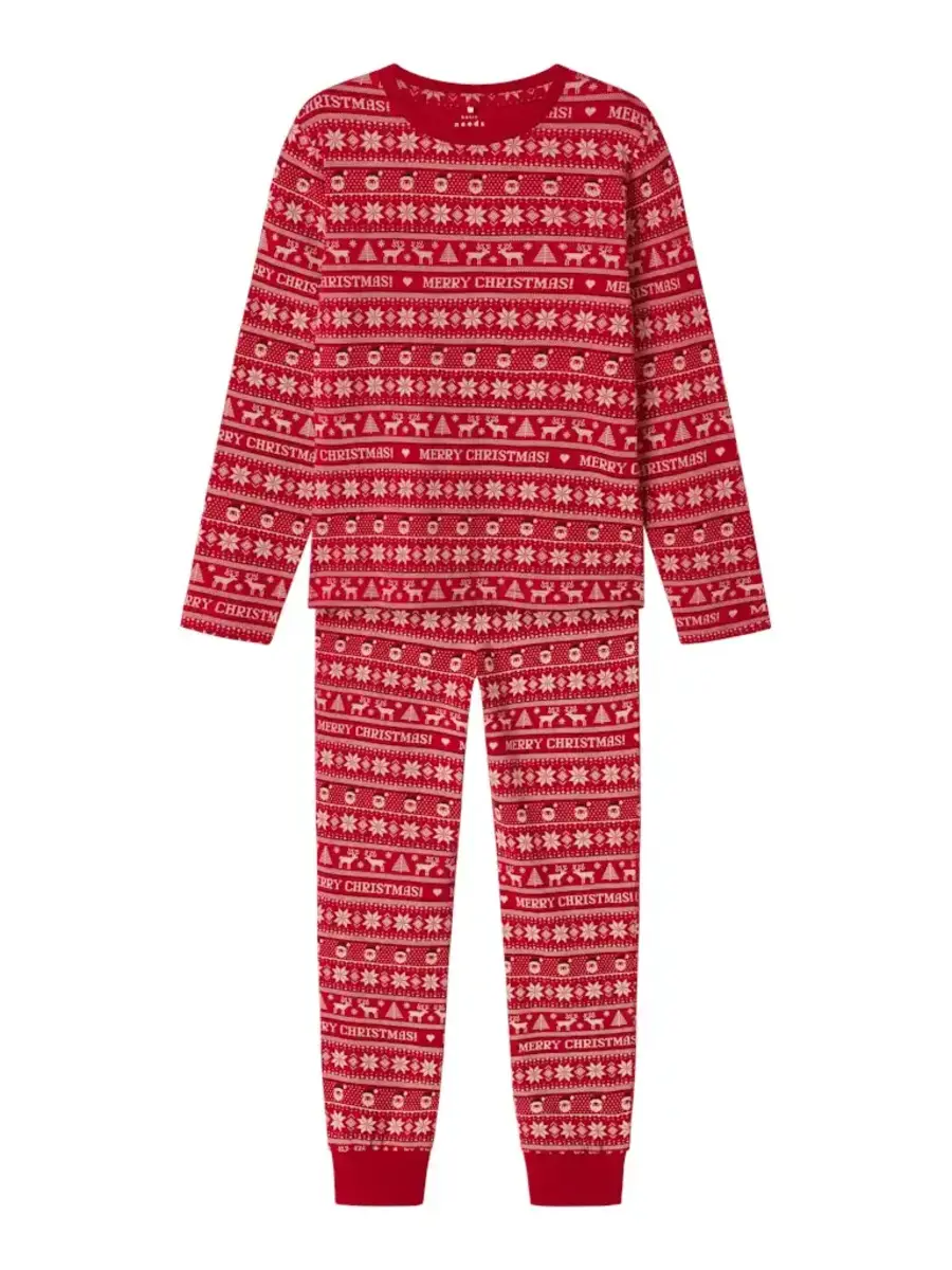 Name it kinder pyjama - Kerstmis - Christmas - Grijze katoenen pyjama voor jongens en meisjes Name it kinder pyjama - Kerstmis - Christmas - Grijze katoenen pyjama voor jongens en meisjes