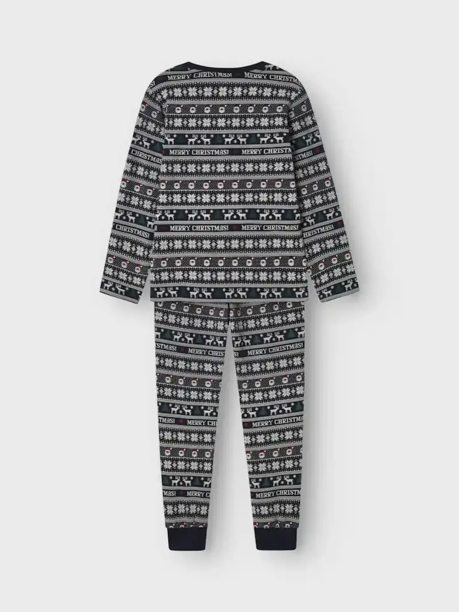 Name it kinder pyjama - Kerstmis - Christmas - Grijze katoenen pyjama voor jongens en meisjes Name it kinder pyjama - Kerstmis - Christmas - Grijze katoenen pyjama voor jongens en meisjes