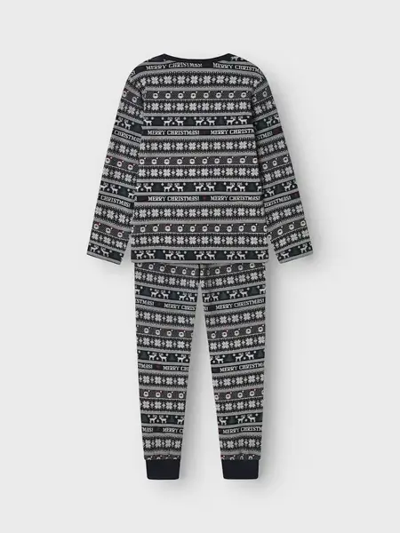 Name it kinder pyjama - Kerstmis  - Christmas - Grijze katoenen pyjama voor jongens en meisjes Name it kinder pyjama - Kerstmis  - Christmas - Grijze katoenen pyjama voor jongens en meisjes