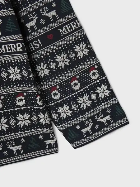 Name it kinder pyjama - Kerstmis  - Christmas - Grijze katoenen pyjama voor jongens en meisjes Name it kinder pyjama - Kerstmis  - Christmas - Grijze katoenen pyjama voor jongens en meisjes