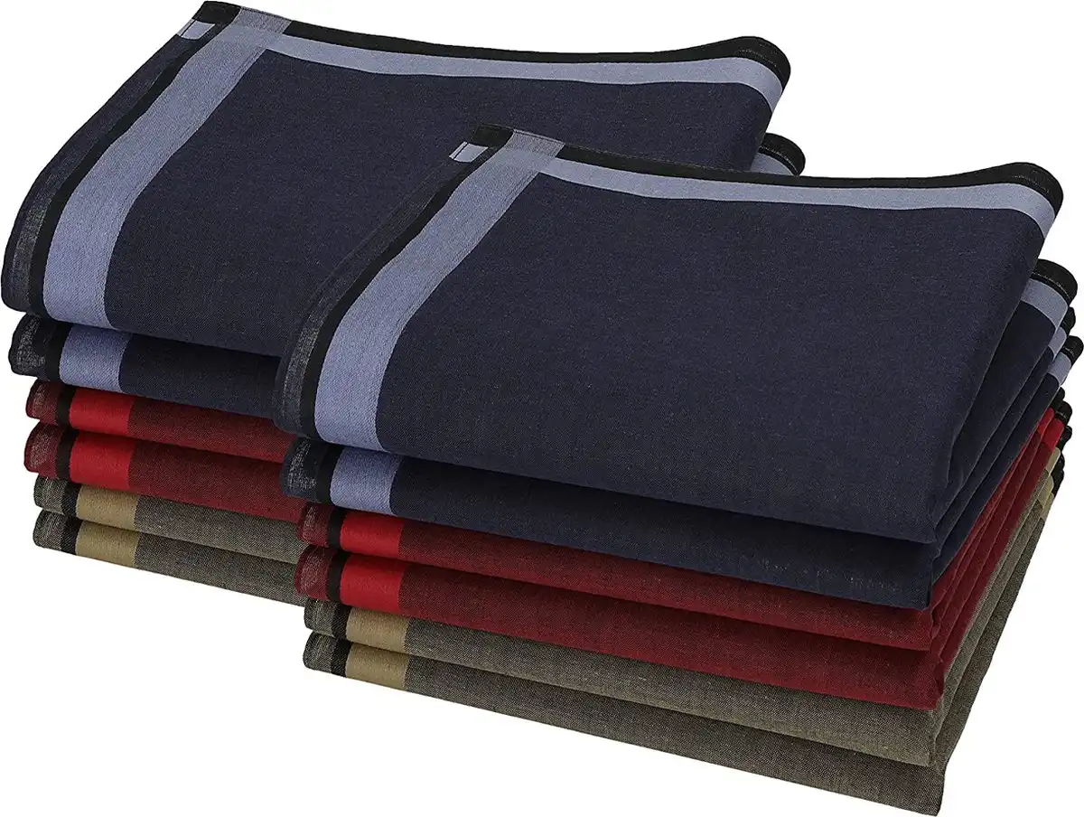 Swan Heren zakdoeken - uni donker 12 stuks Swan Heren zakdoeken - uni donker 12 stuks