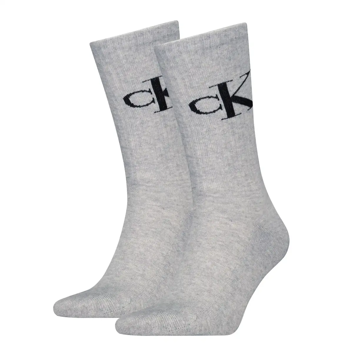 Calvin Klein 2-paar Crew sokken - Logo monogram - Katoenen witte sportsokken met badstof zool Calvin Klein 2-paar Crew sokken - Logo monogram - Katoenen witte sportsokken met badstof zool