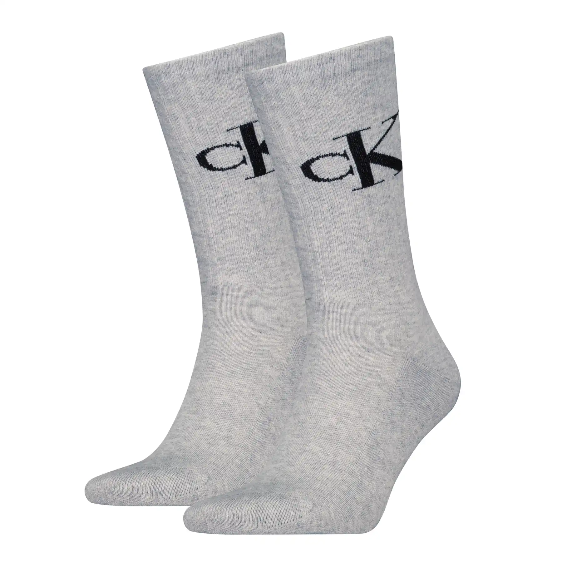 Calvin Klein 2-paar Crew sokken - Logo monogram - Katoenen witte sportsokken met badstof zool
