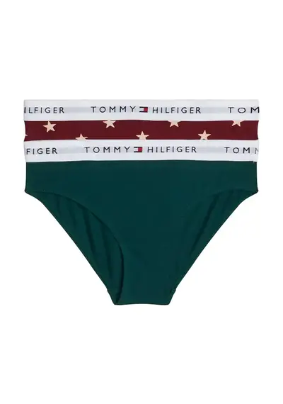 Tommy Hilfiger 2-pak meisjes slips - Zwart/wit Tommy Hilfiger 2-pak meisjes slips - Zwart/wit